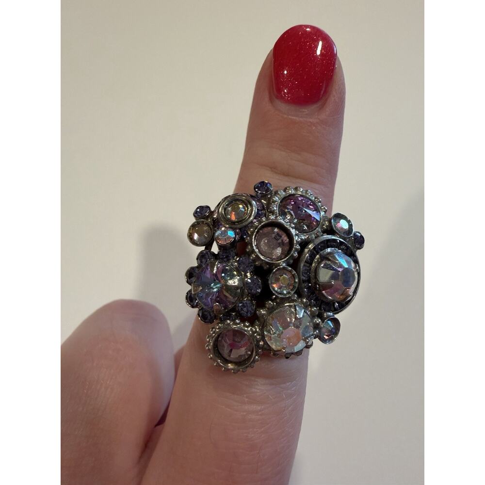 Sorrelli Ring Crystals Costume Ring Size 7 Approx Multicolor